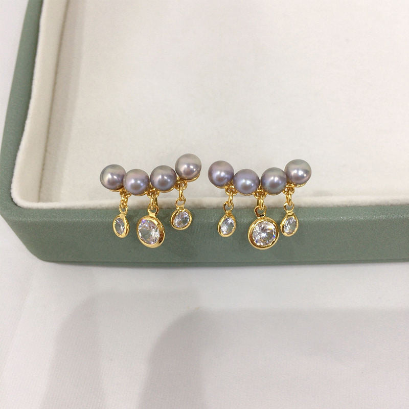 Handmade Natural Freshwater Pearl Earrings.