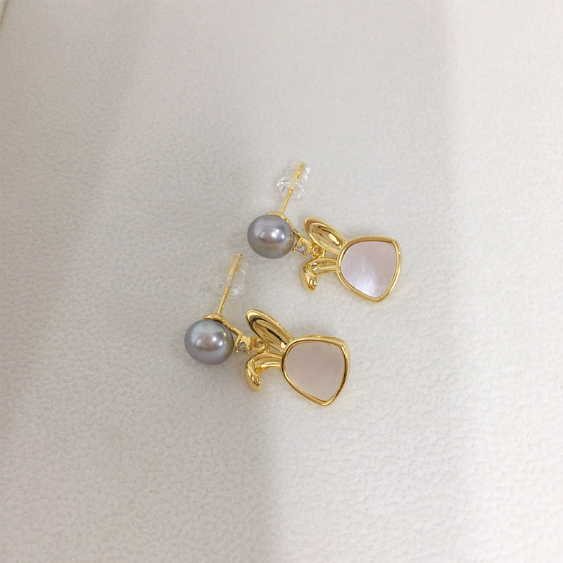 Handmade Natural Freshwater Pearl Earrings.