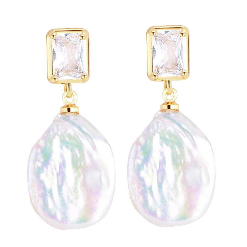 Handmade Natural Freshwater Pearl Earrings.