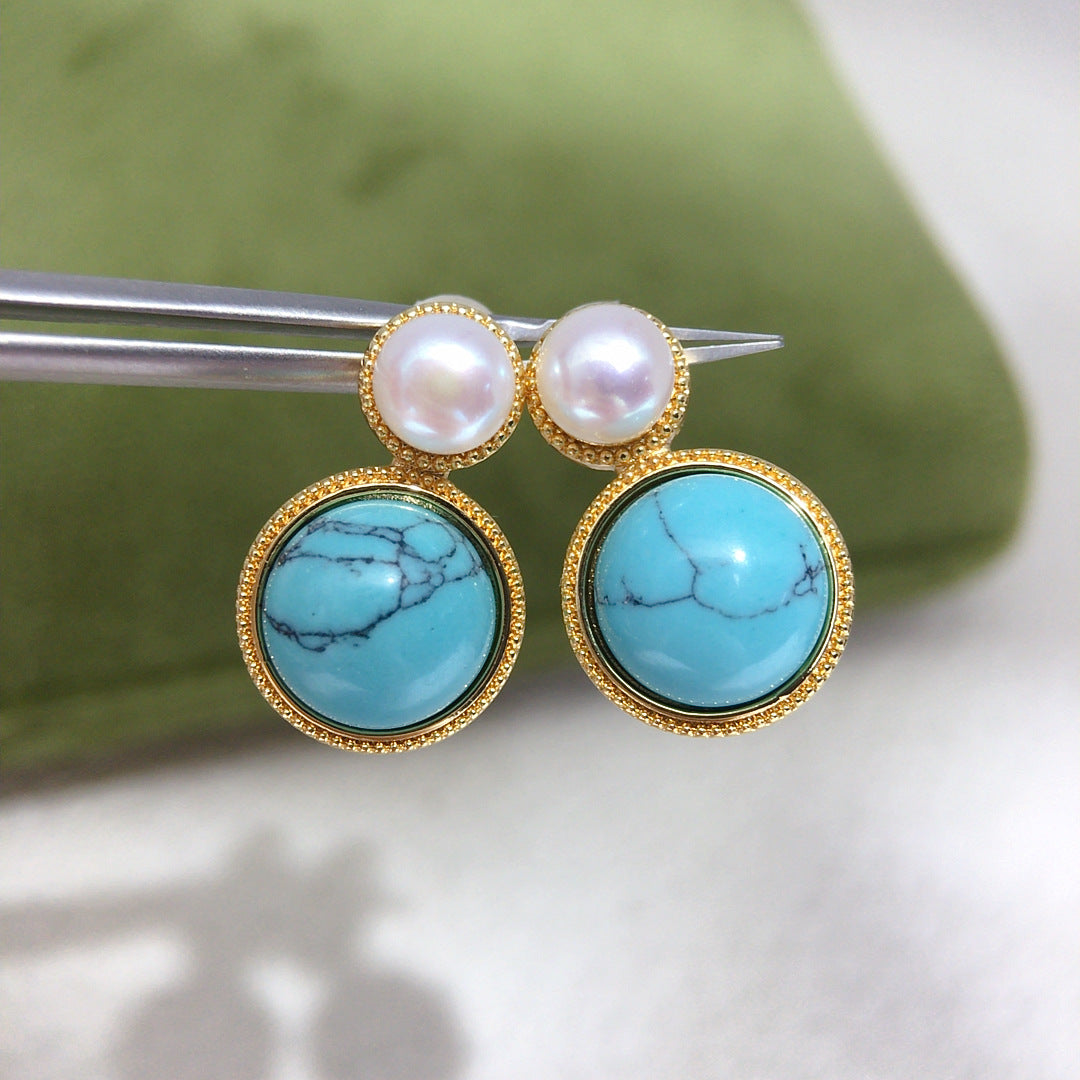 Handmade Natural Freshwater Pearl Earrings.