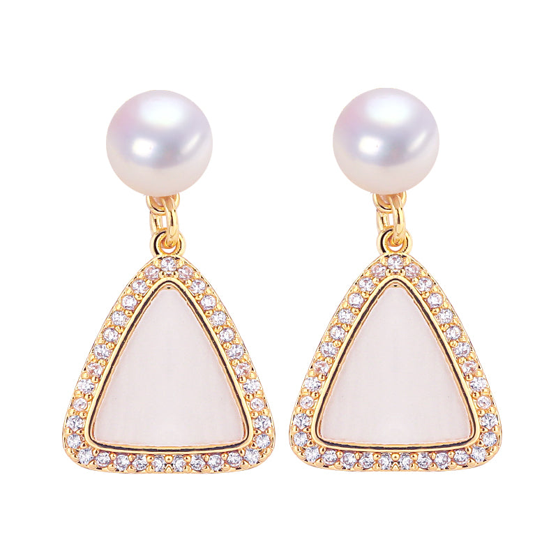 Handmade Natural Freshwater Pearl Earrings.