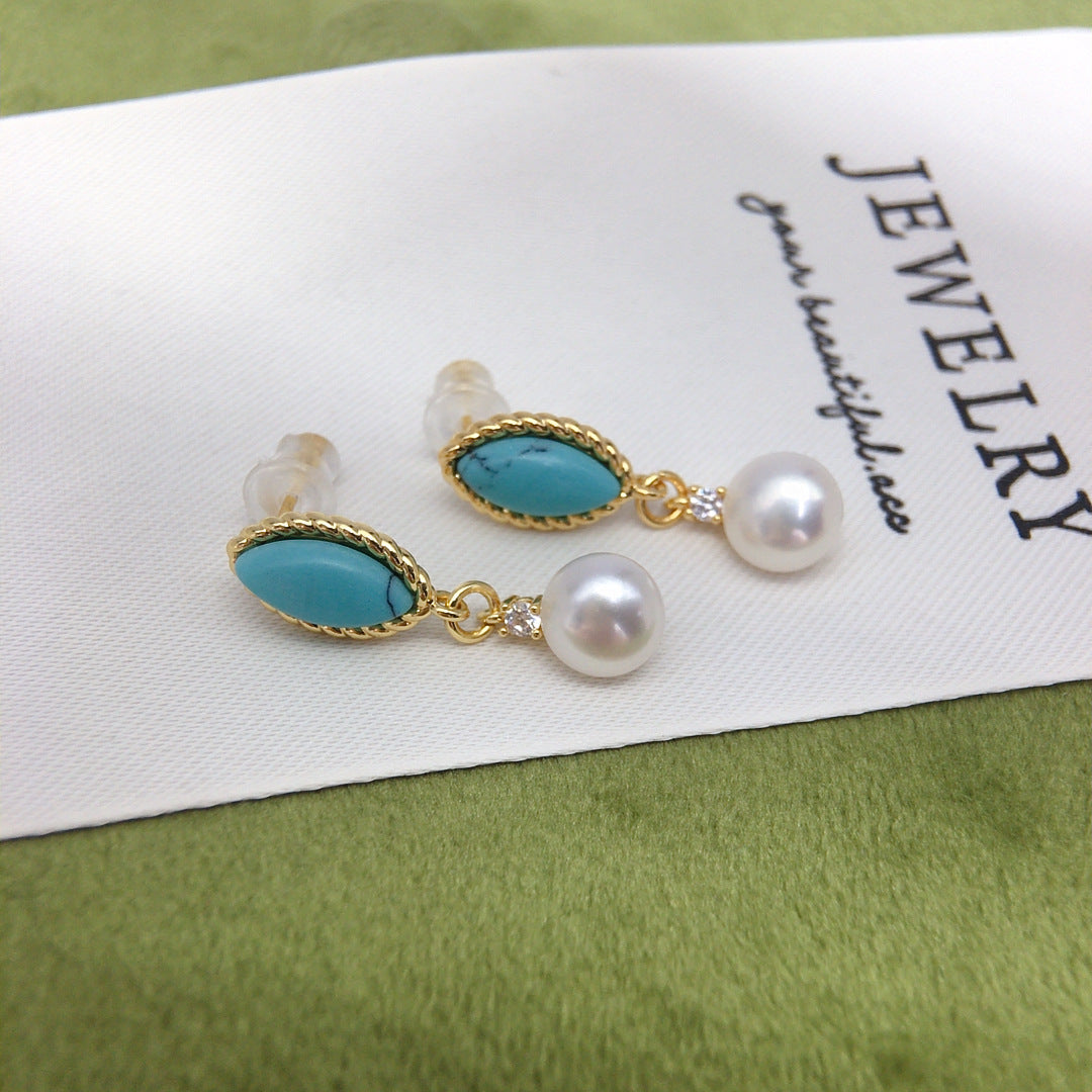 Handmade Natural Freshwater Pearl Earrings.
