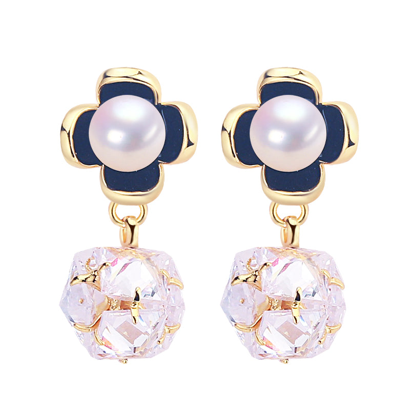 Handmade Natural Freshwater Pearl Earrings.