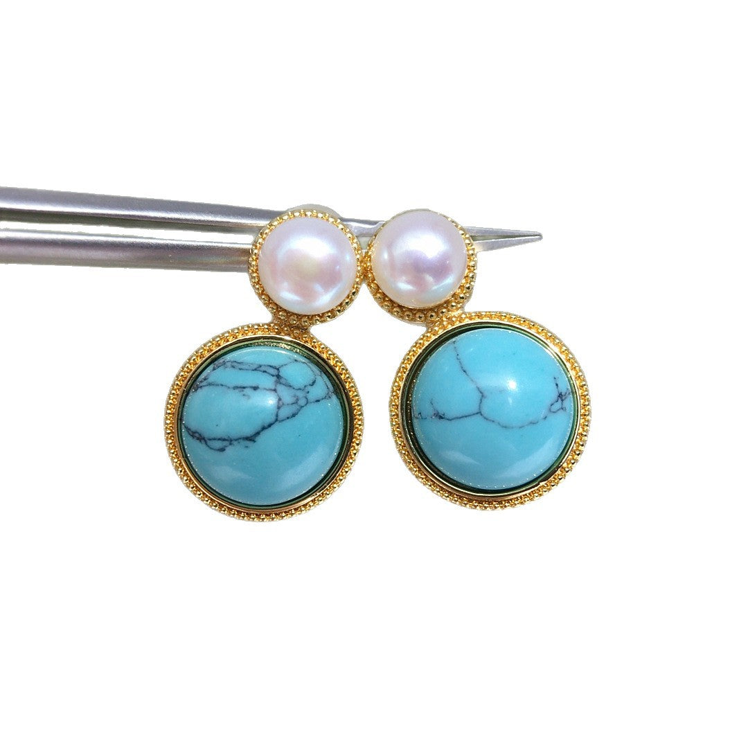 Handmade Natural Freshwater Pearl Earrings.
