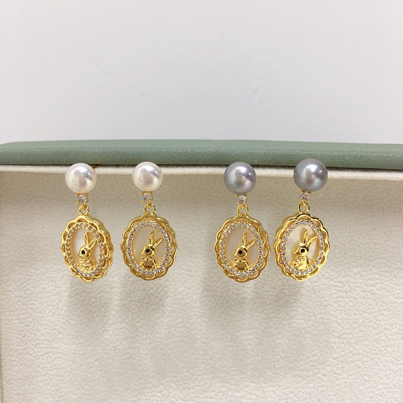 Handmade Natural Freshwater Pearl Earrings.