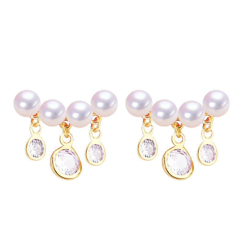 Handmade Natural Freshwater Pearl Earrings.