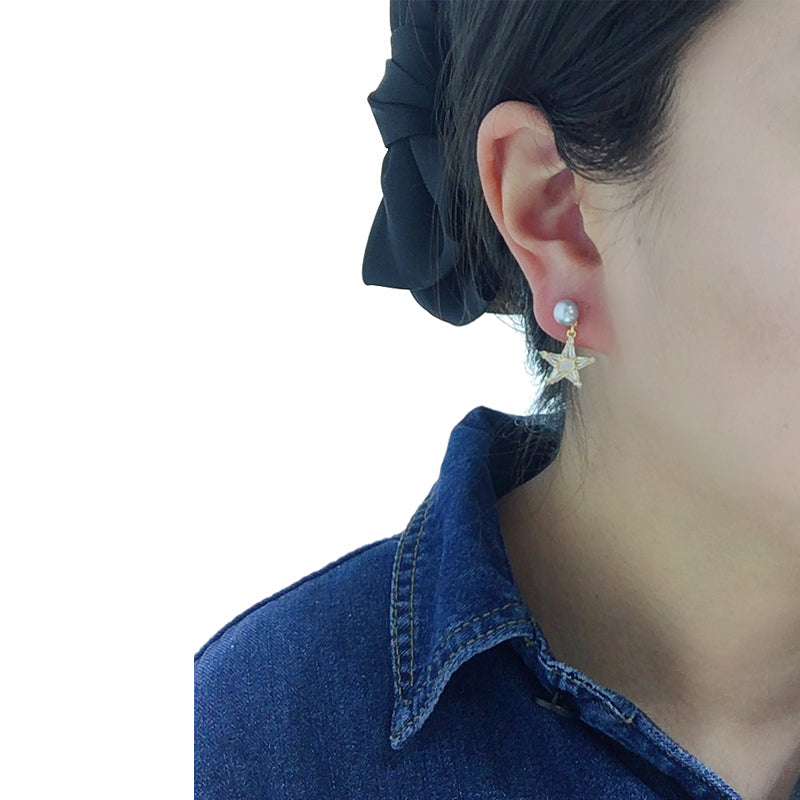 Handmade Natural Freshwater Pearl Earrings.
