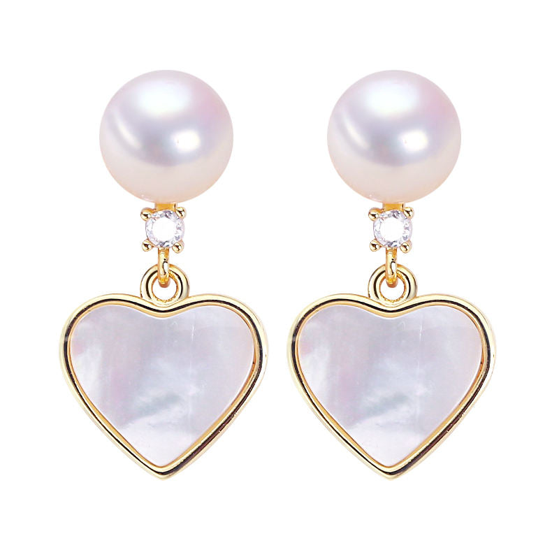 Handmade Natural Freshwater Pearl Earrings.