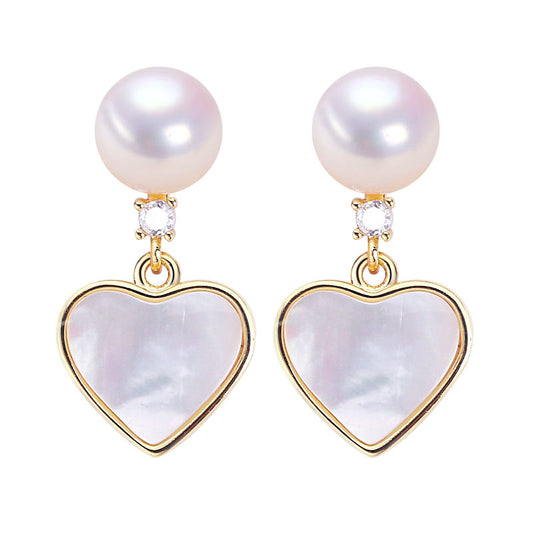 Handmade Natural Freshwater Pearl Earrings.
