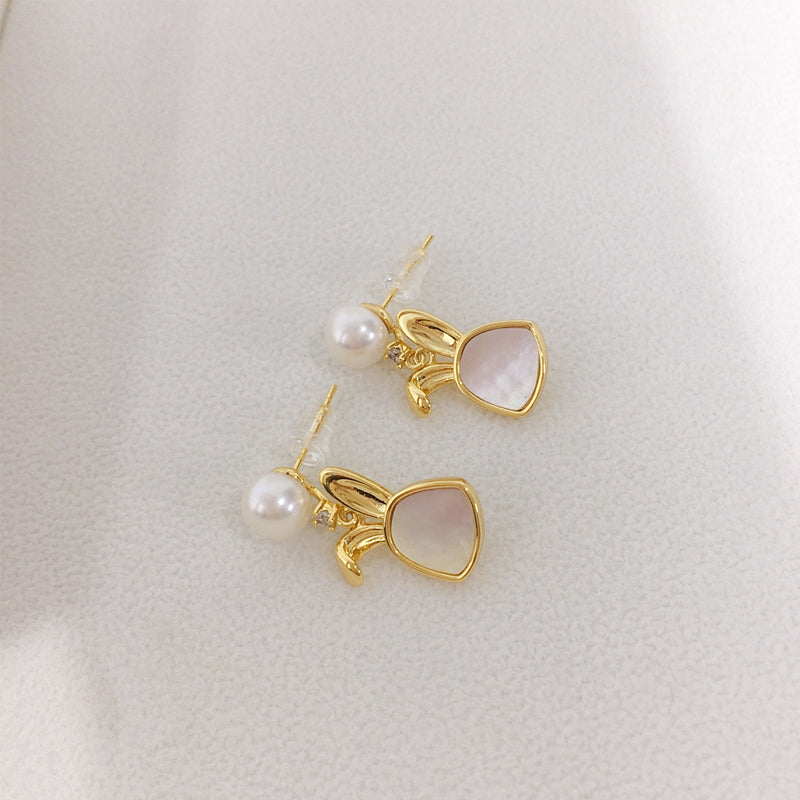 Handmade Natural Freshwater Pearl Earrings.