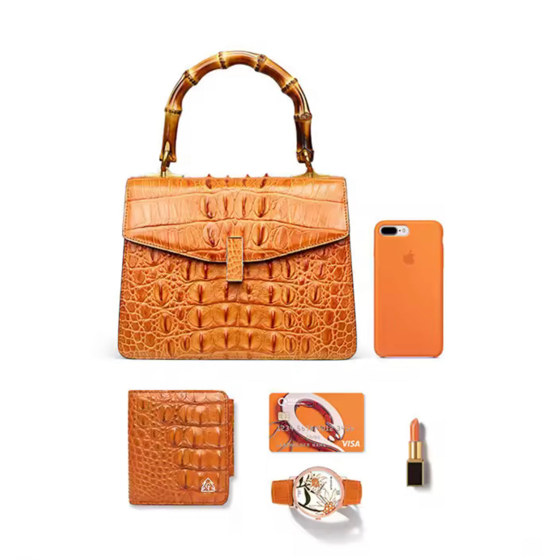 Crocodile Leather Bag in Three Colors – Handmade in Italy | Noiyan